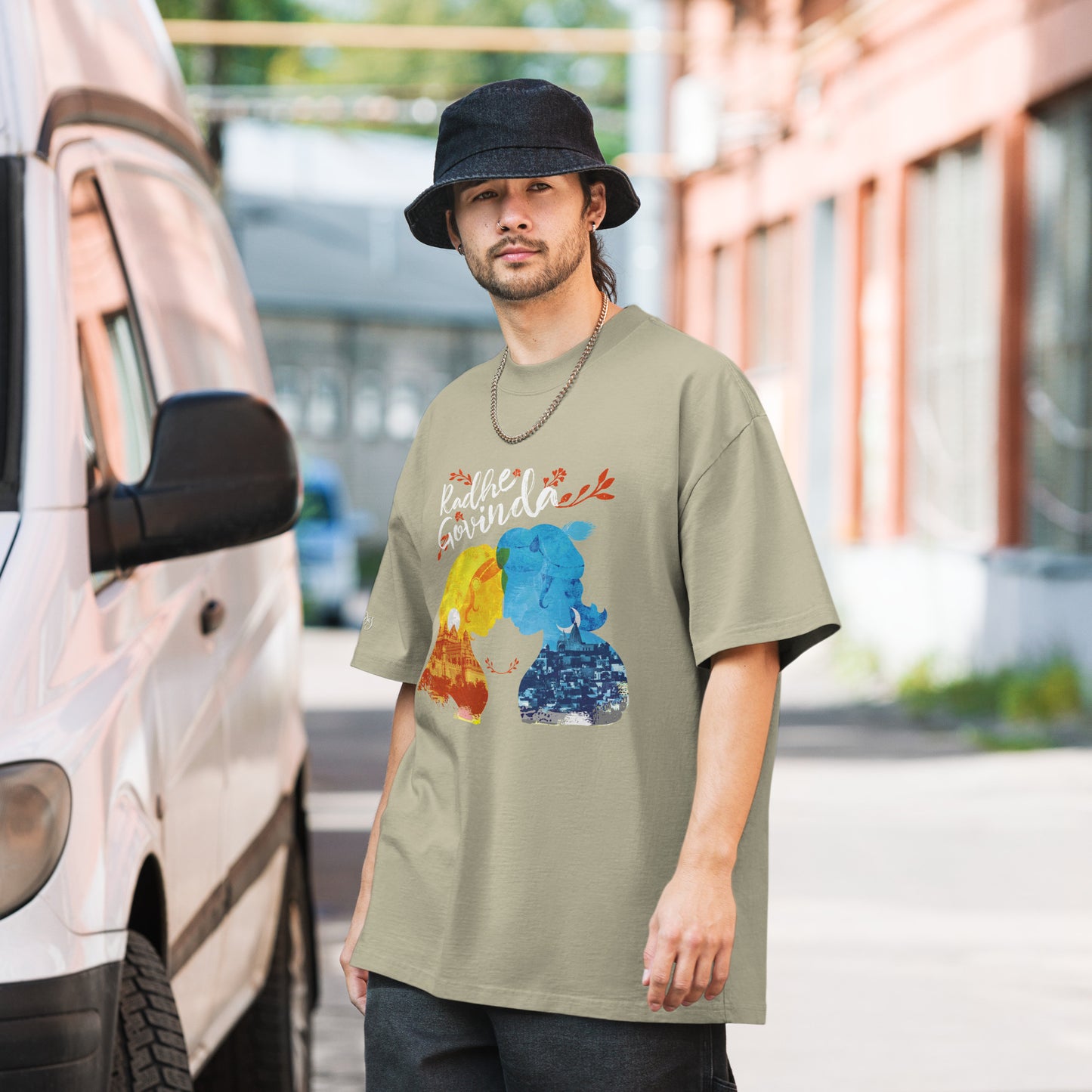 Radhe Govinda | Oversized Faded T-Shirt