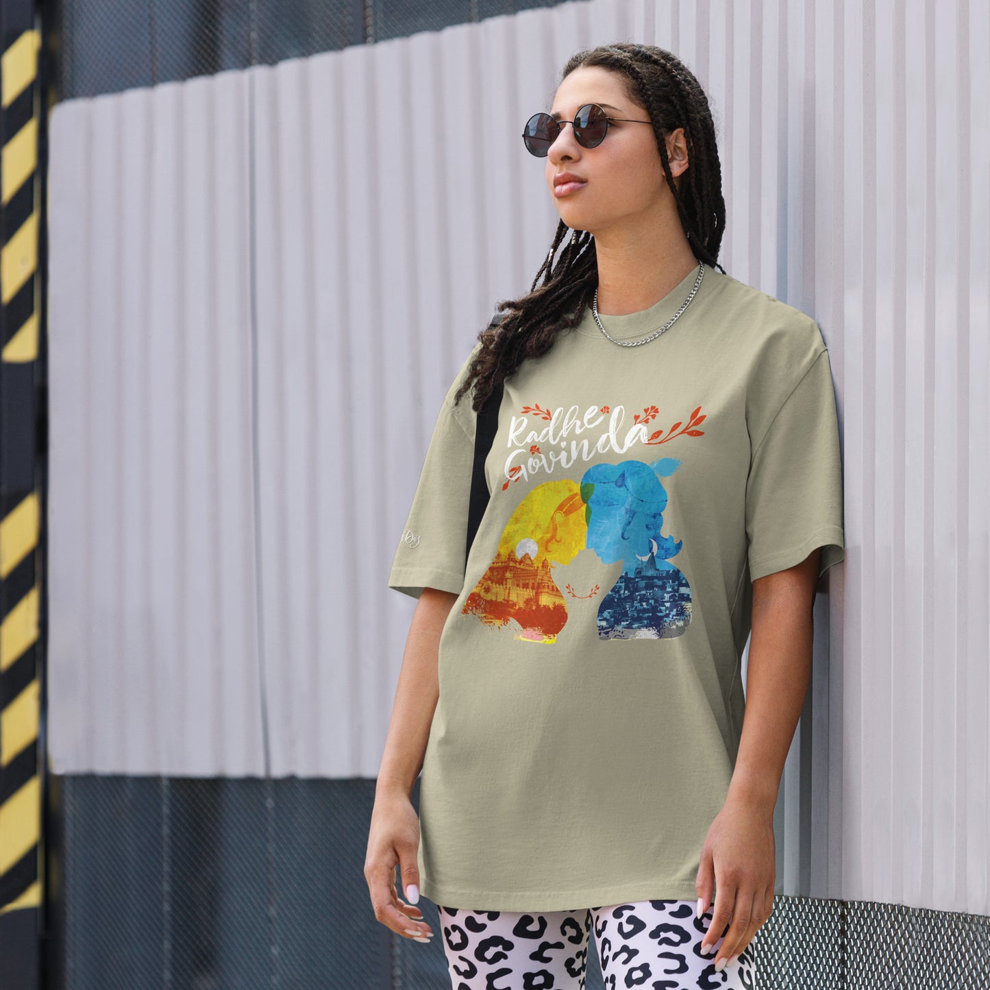 Radhe Govinda | Oversized Faded T-Shirt