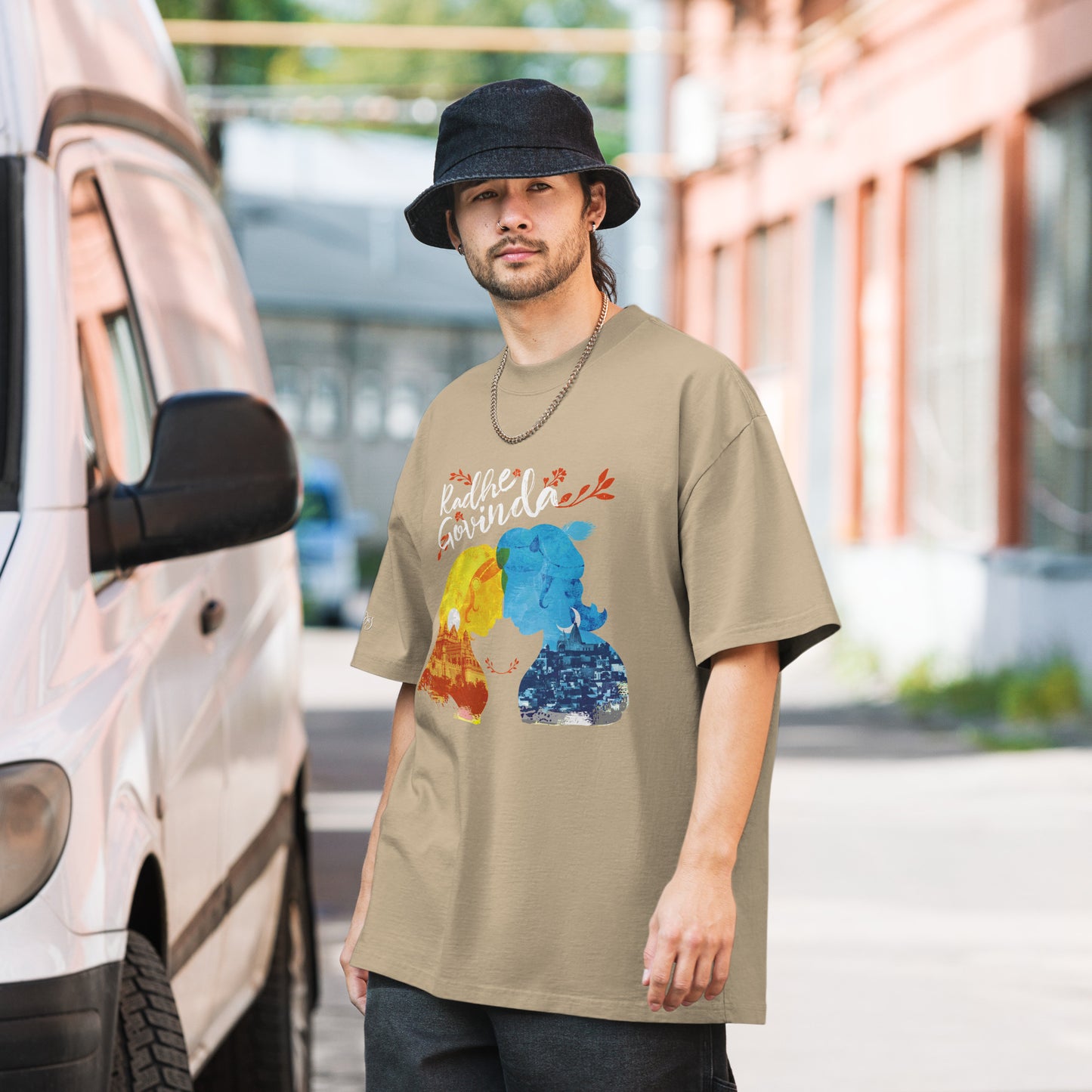 Radhe Govinda | Oversized Faded T-Shirt