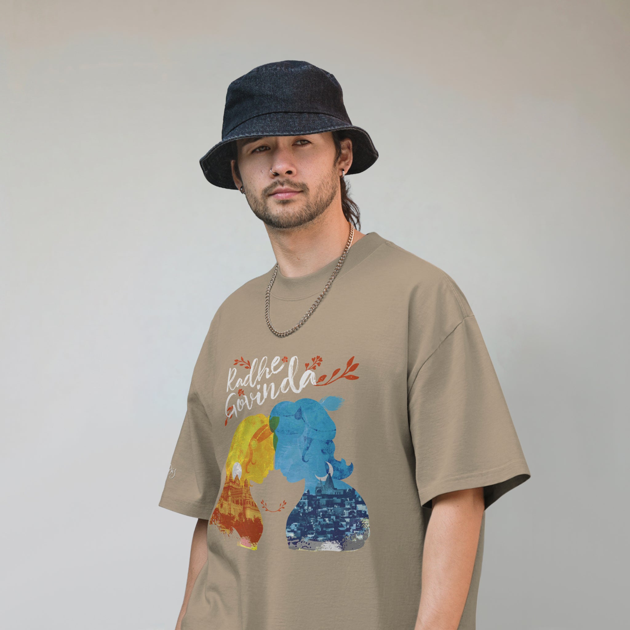 Radhe Govinda | Oversized Faded T-Shirt