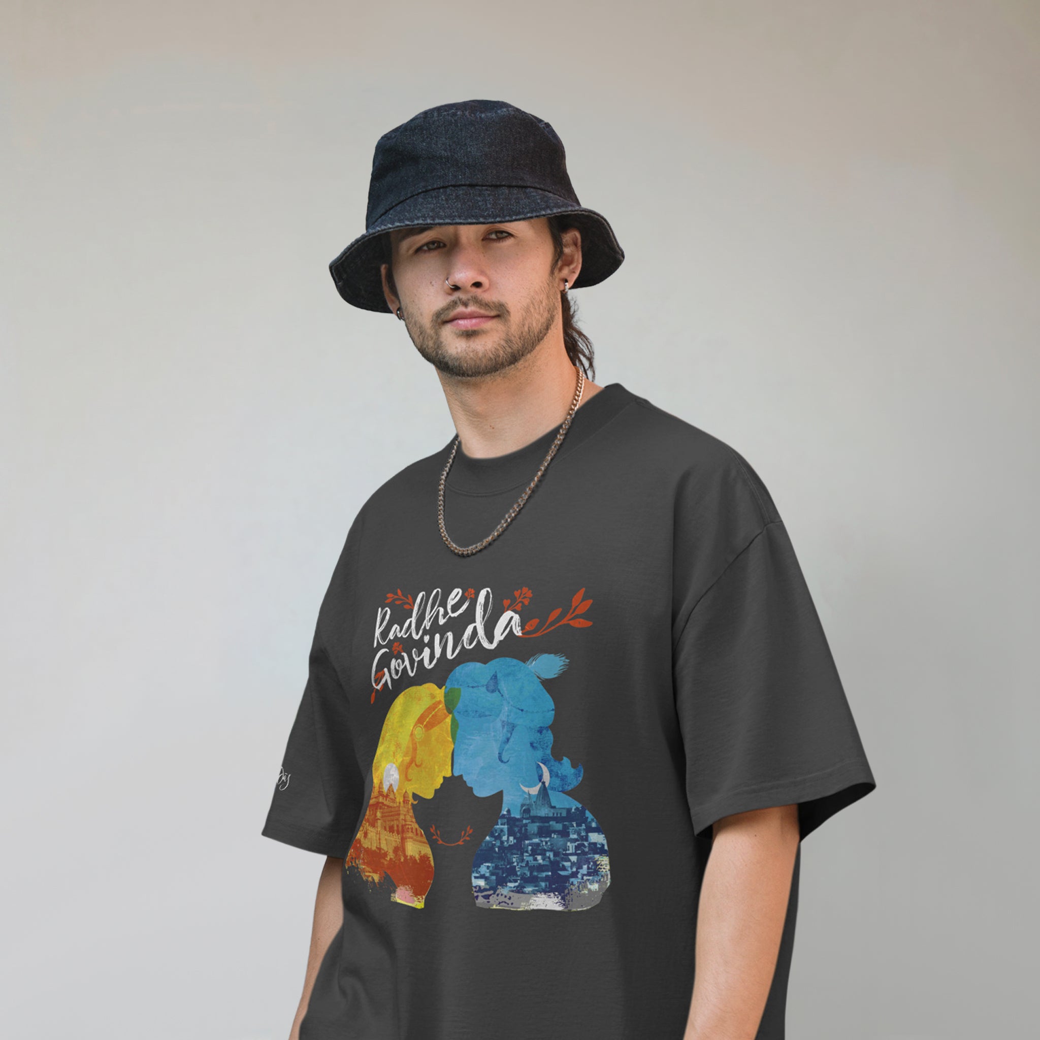 Radhe Govinda | Oversized Faded T-Shirt