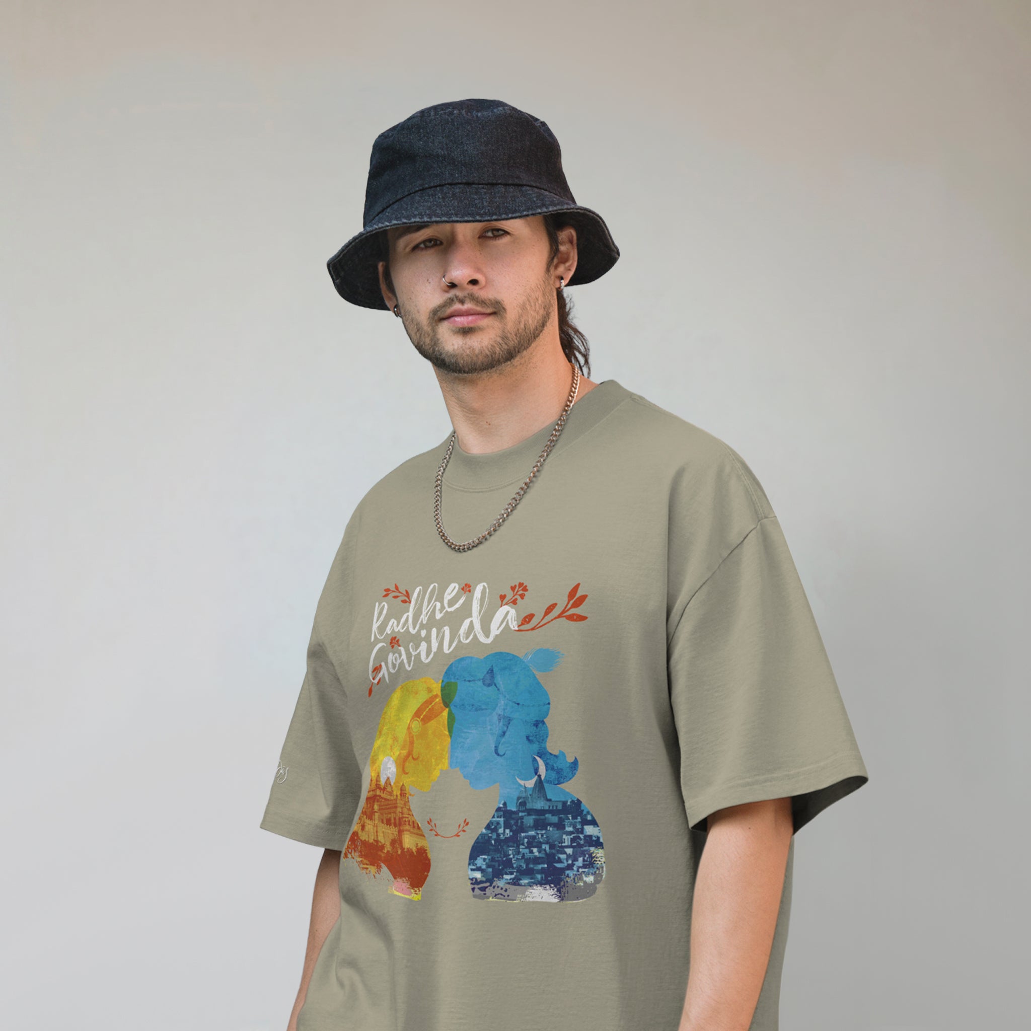 Radhe Govinda | Oversized Faded T-Shirt